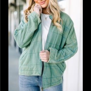 Green Quilted Jacket